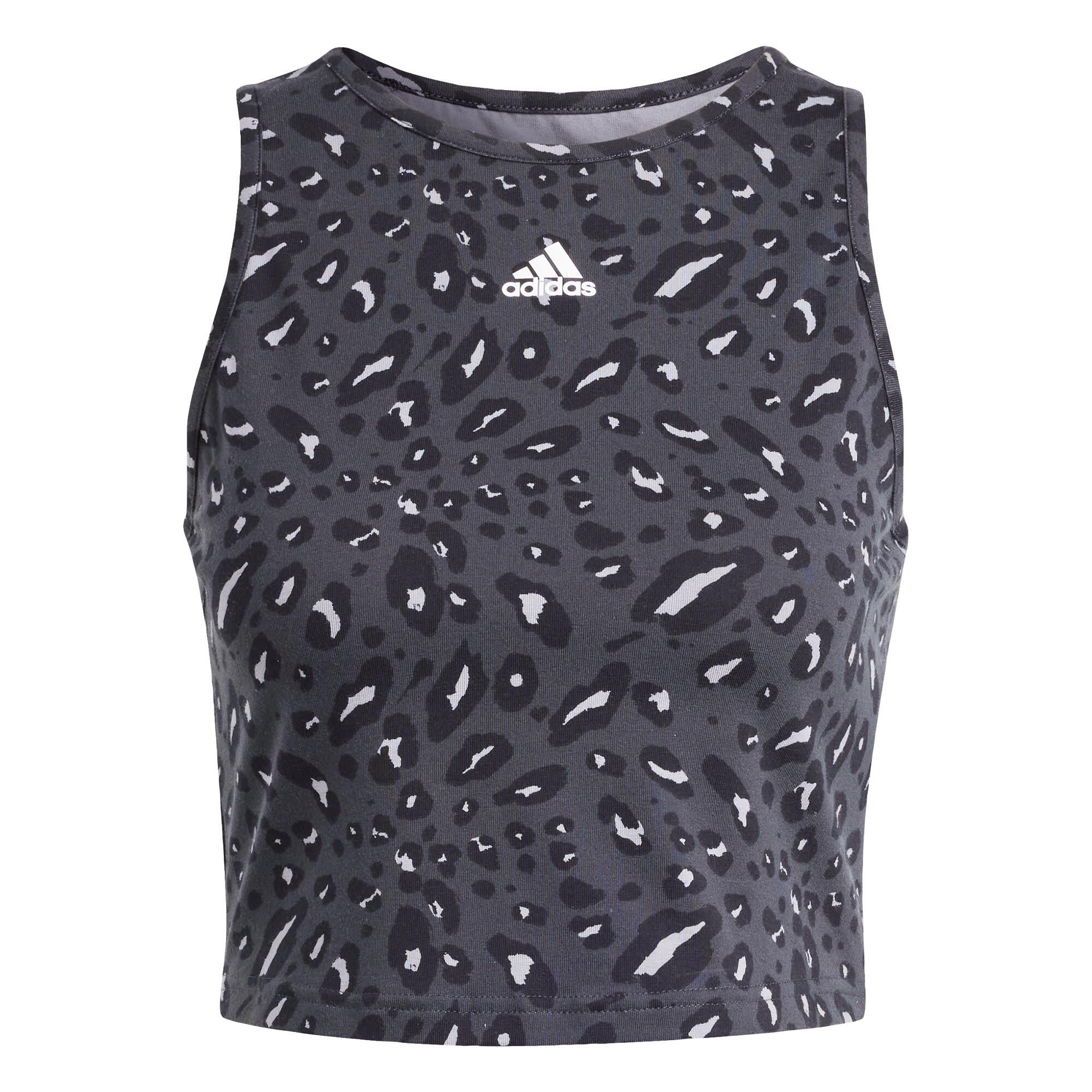 Essentials Animal-Print Crop Tank Top 2/5