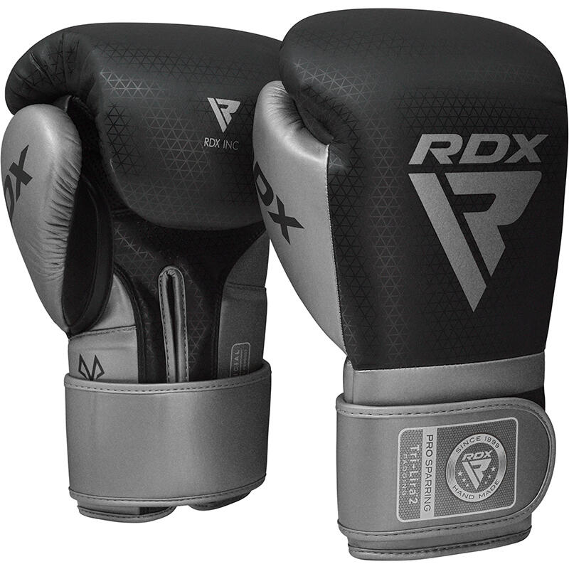 Boxhandschuhe RDX Mark Pro Sparring Tri Lira 2 Silber-14OZ 2/7