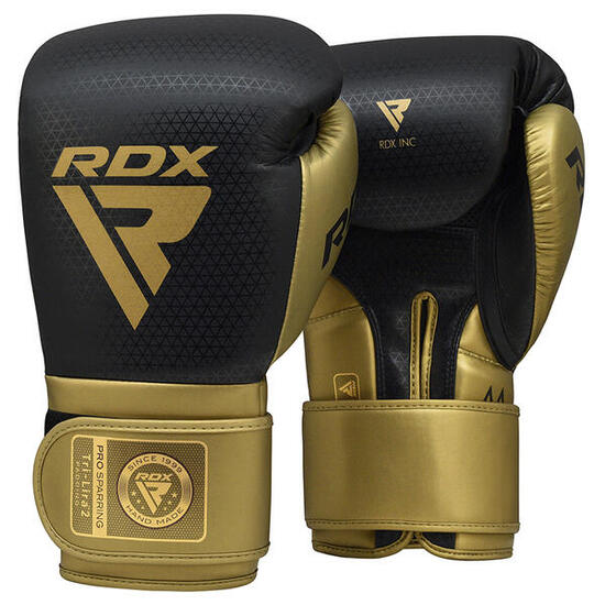 Gants de Boxe RDX Mark Pro Sparring Tri Lira 2 Doré-10OZ