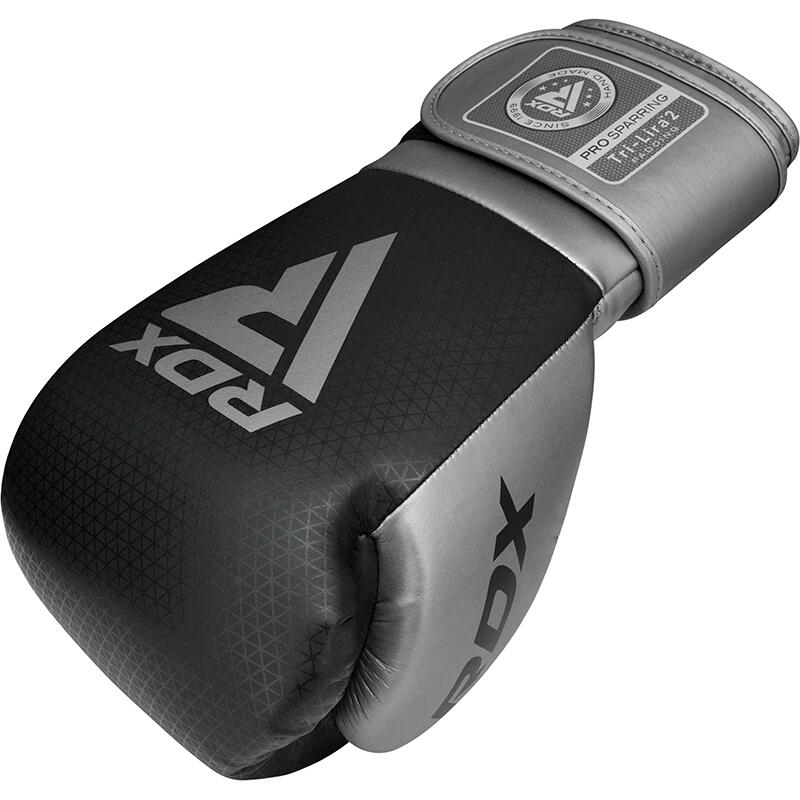 Boxhandschuhe RDX Mark Pro Sparring Tri Lira 2 Silber-14OZ 3/7