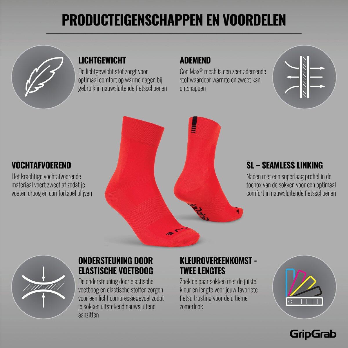 Wielersportsokken zomer unisex  - Lightweight SL Performance rood 4/6