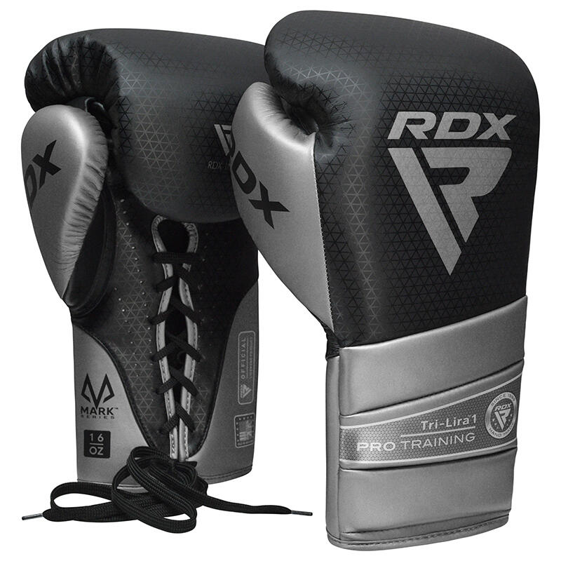 Guantoni Boxe RDX Mark Pro Sparring Tri Lira 1 Argento-14OZ 2/6