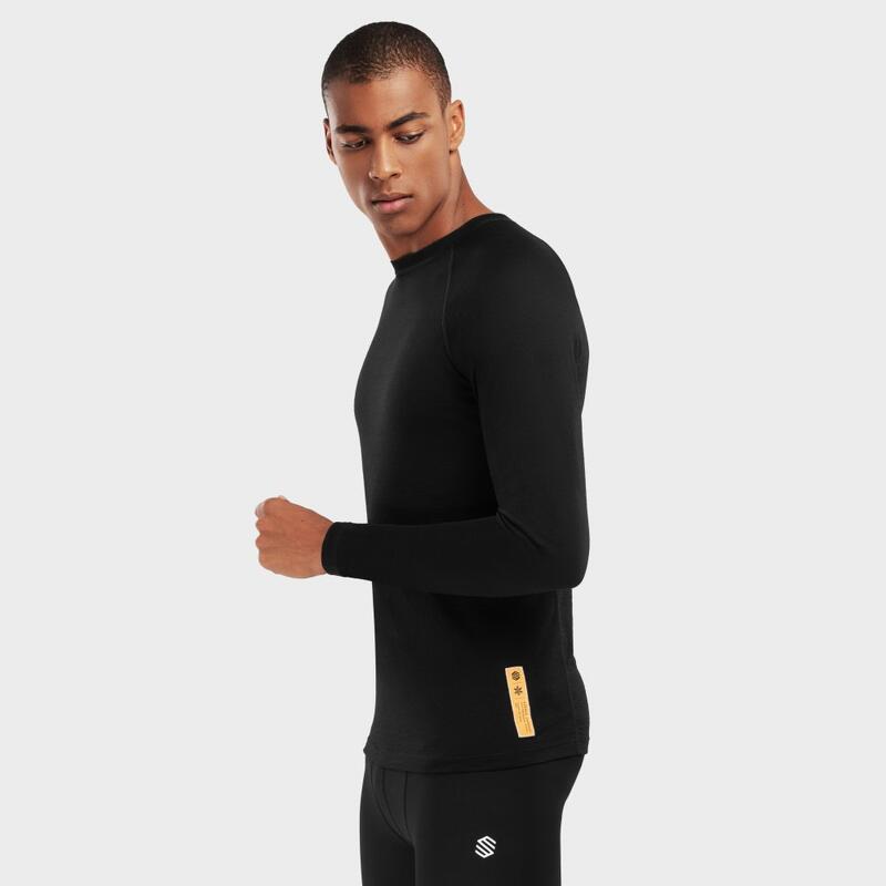 Sous-maillot laine mérinos homme Sports d'hiver Ultimate Thermal Noir