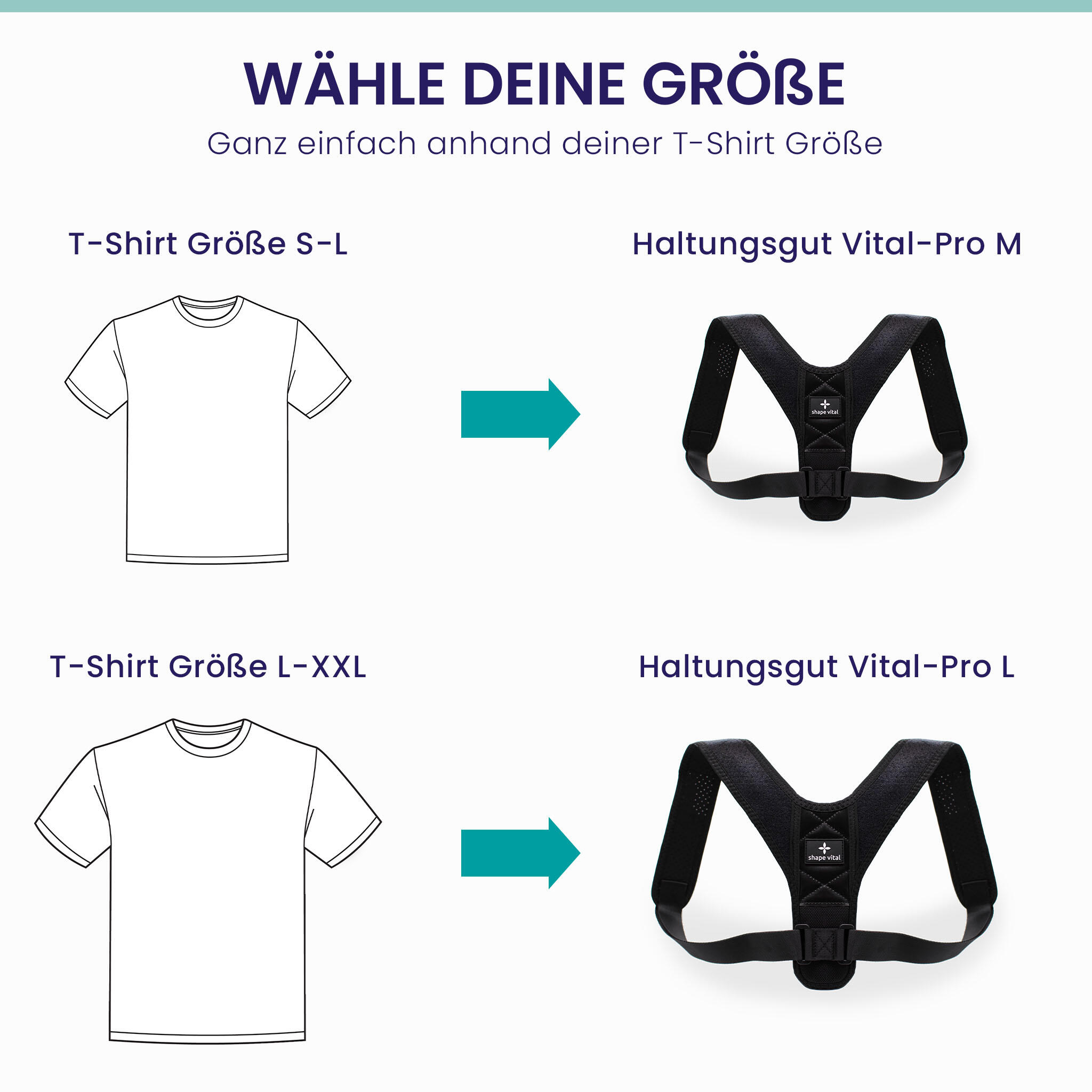 Haltungsgurt Vital-Pro - correcteur posture - ceinture dorsale - maintien dos 7/7