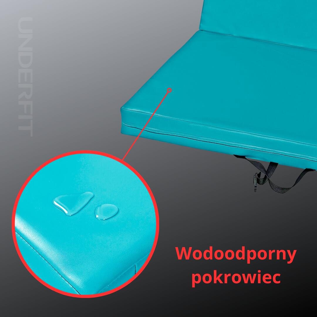 Materac asekuracyjny składany UNDERFIT 140 x 100 x 10 cm turkusowy 7/8