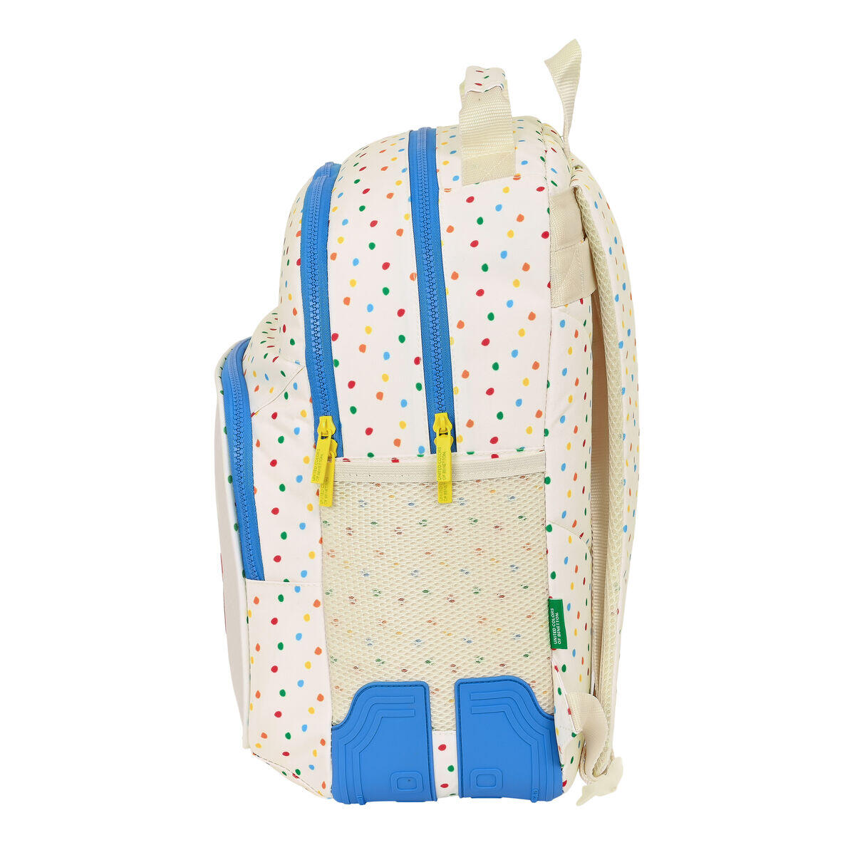 Mochila Escolar Benetton Topitos Branco 2/3