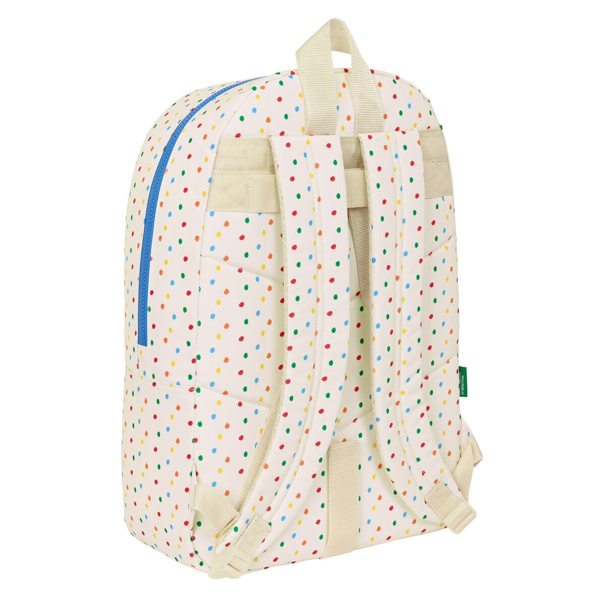 Mochila Escolar Benetton Topitos Blanco 3/3