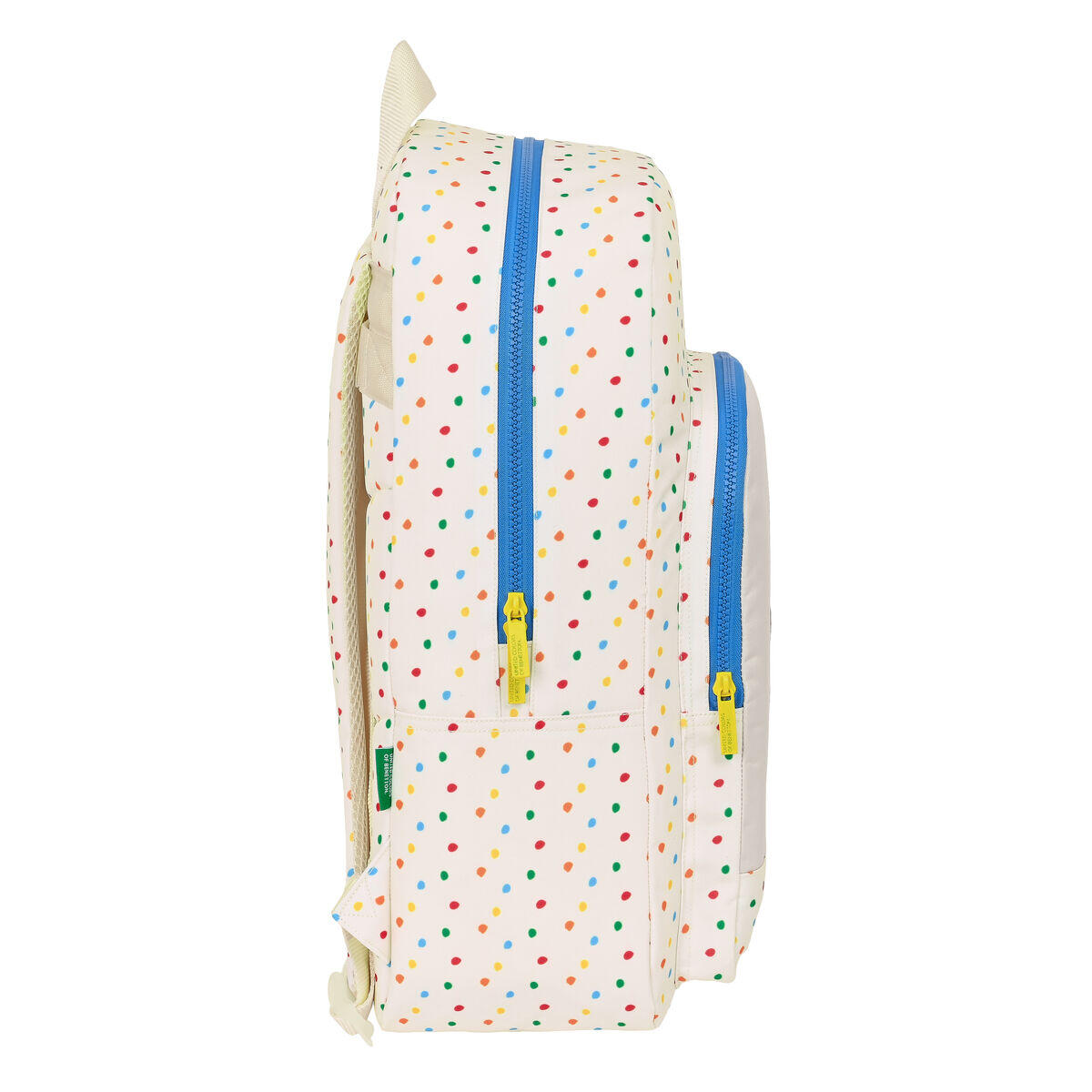 Mochila Escolar Benetton Topitos Blanco 2/3