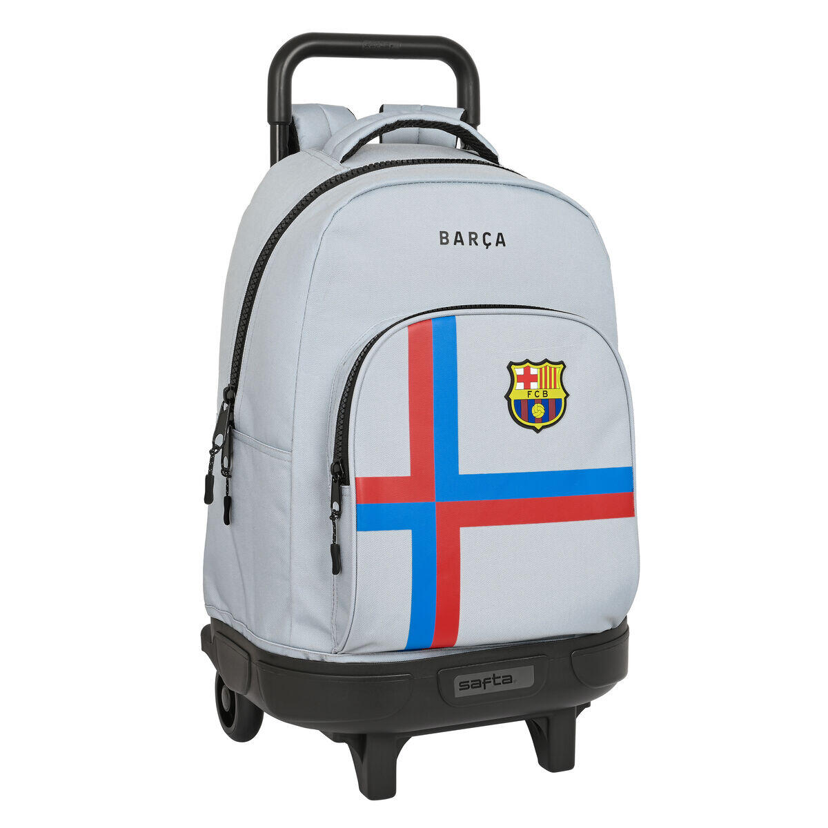 FC BARCELONA Mochila Escolar con Ruedas F.C. Barcelona Gris