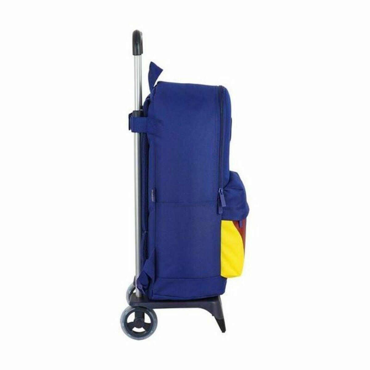 Mochila Escolar con Ruedas F.C. Barcelona Azul 4/4