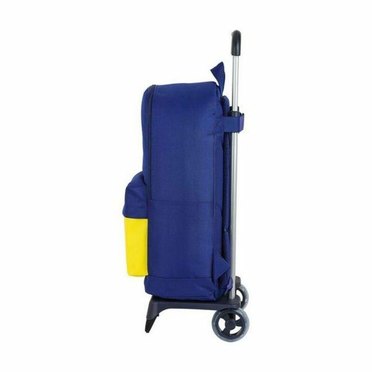 Mochila Escolar con Ruedas F.C. Barcelona Azul 3/4