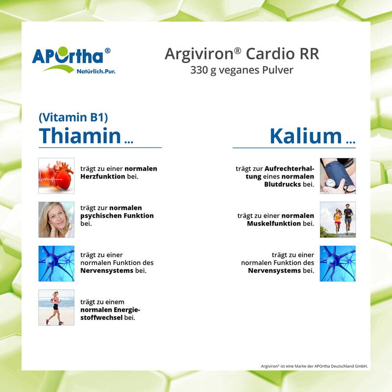 Cardio RR L-Arginin + L-Citrullin + Kalium + B1 - 330 g veganes Pulver