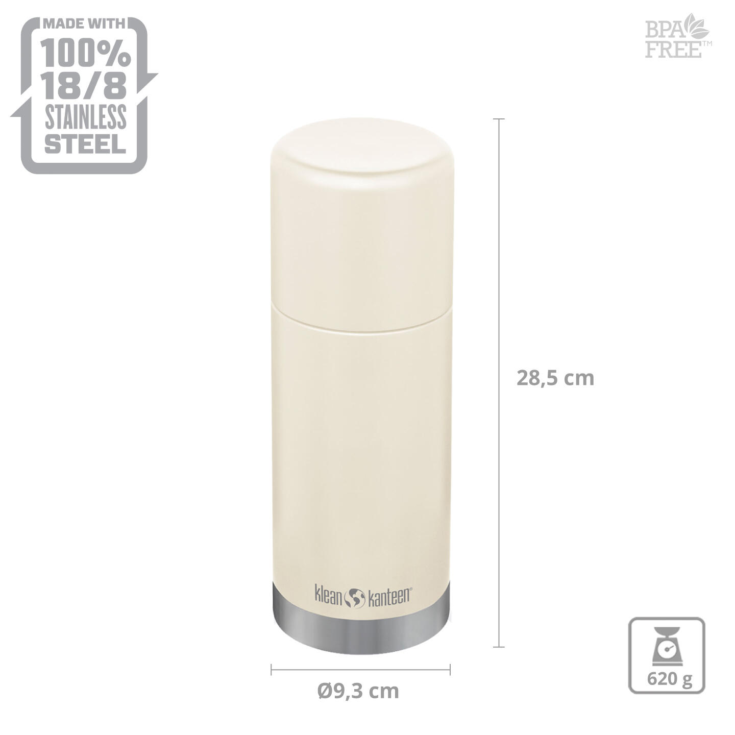 Klean Kanteen TK-Pro Insulated Flask 25oz (750ml) - Tofu 2/5