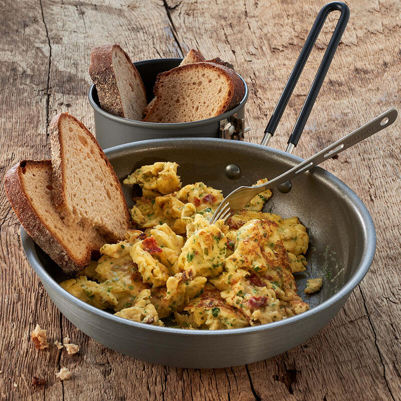 Rührei Trekking Mahlzeit Outdoor Mahlzeit Outdoornahrung Ei Nahrung Vegetarisch