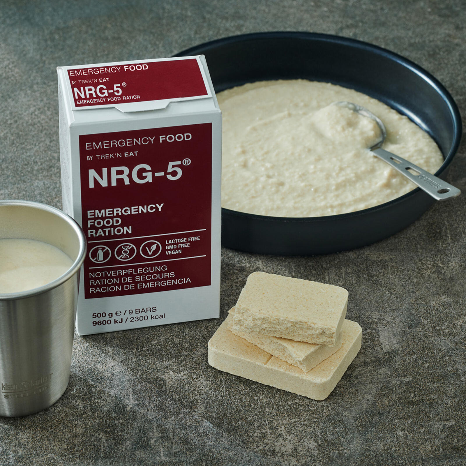 10 x NRG-5 Trekking Cibo di emergenza Razione outdoor senza lattosio Vegano 3/5