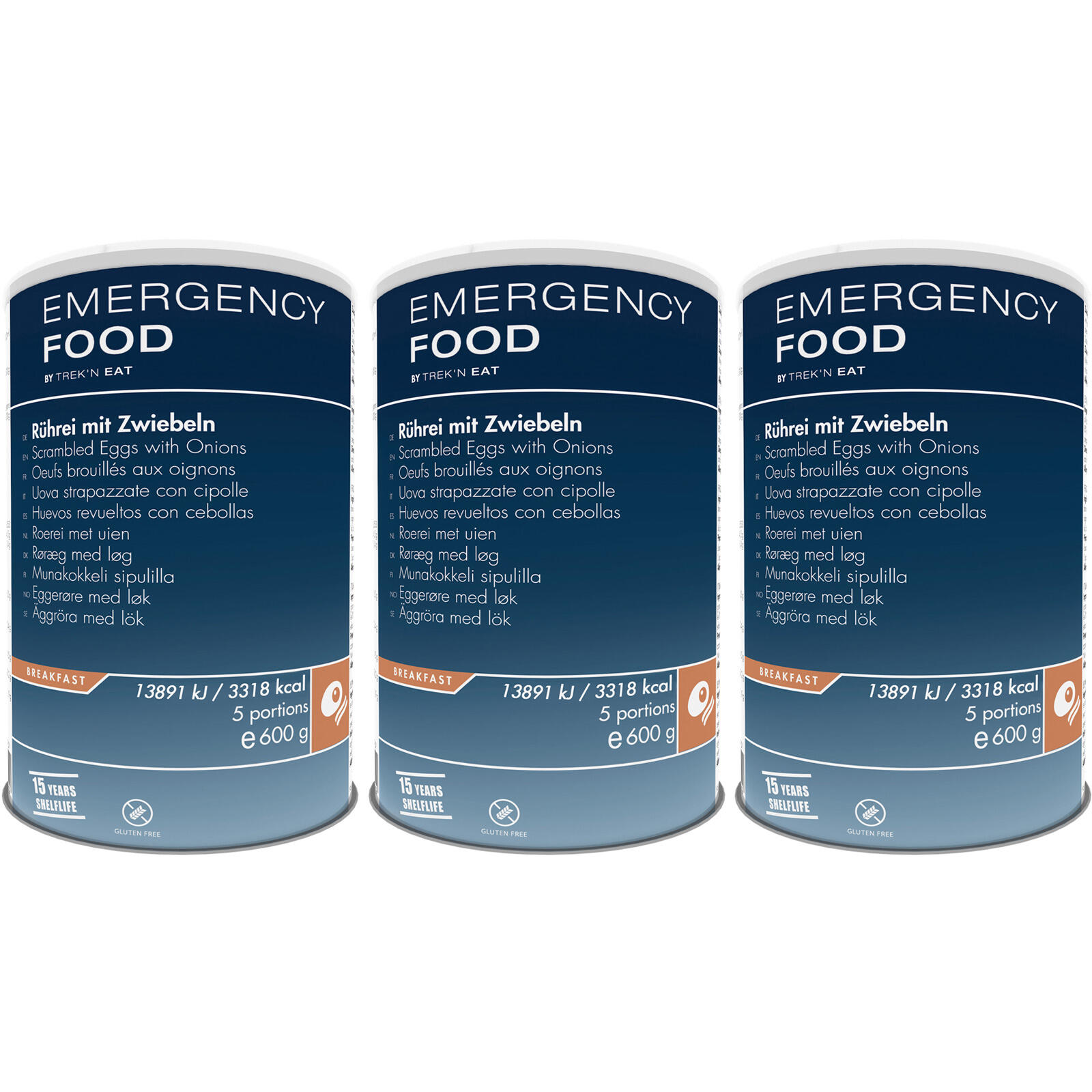 EMERGENCY FOOD 3 x uova strapazzate Cibo da trekking Pasto outdoor Vegetariano
