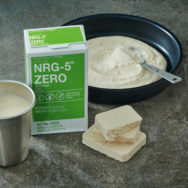 5 x NRG-5 ZERO Trekking Voeding Geen Rantsoen Outdoor Glutenvrij Veganistisch