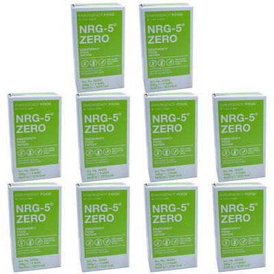 10x nrg-5 zero trekking noodrantsoen outdoor voeding glutenvrij veganistisch