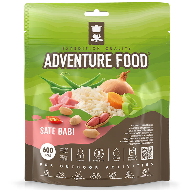 Nourriture de trekking Sate Babi Riz Repas Ration d'urgence MRE