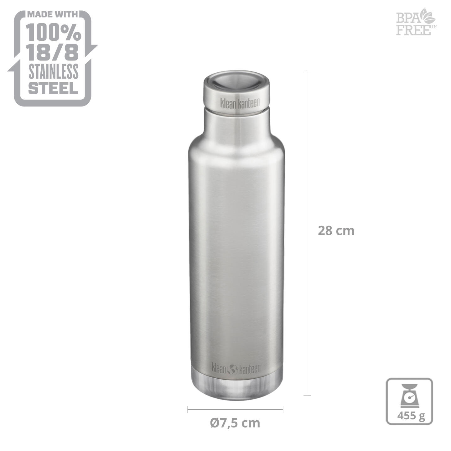 Vacuümkan 750 ml Klassieke vacuümfles Isolatiefles vacuüm 4/5