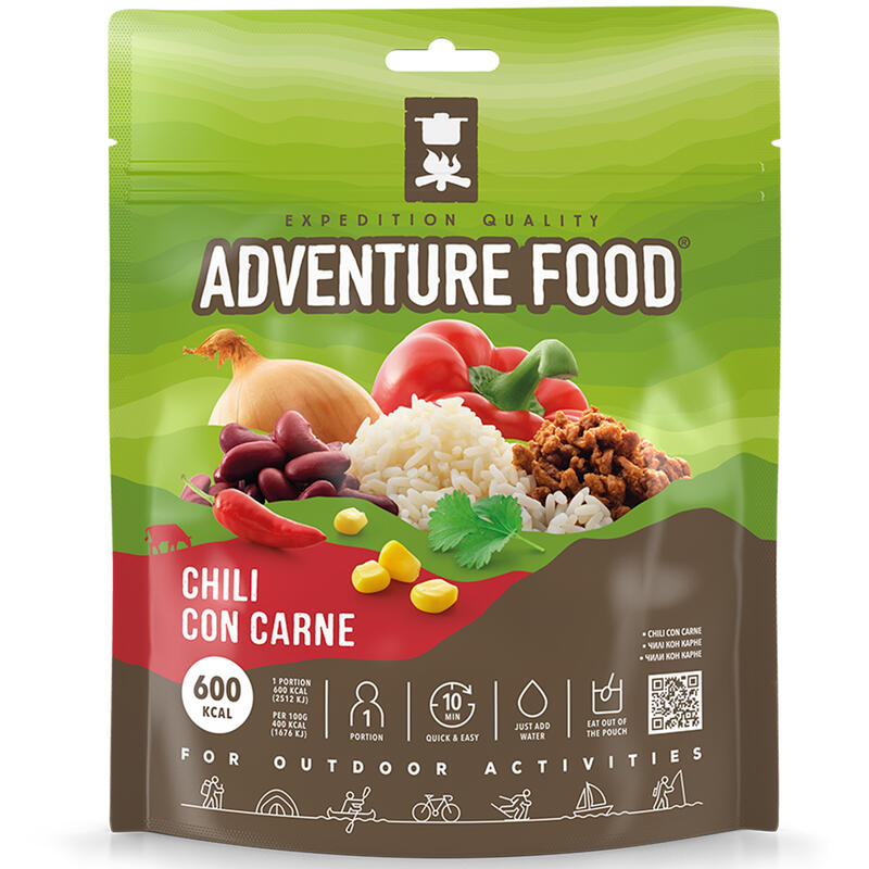 Nourriture de trekking Chili Con Carne Repas Riz Ration d'urgence