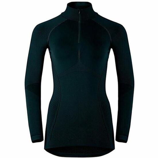 ODLO Shirt Lange Mouwen turtle neck 1/2 zip EVOLUTION Sportshirt ZWART/ODLO