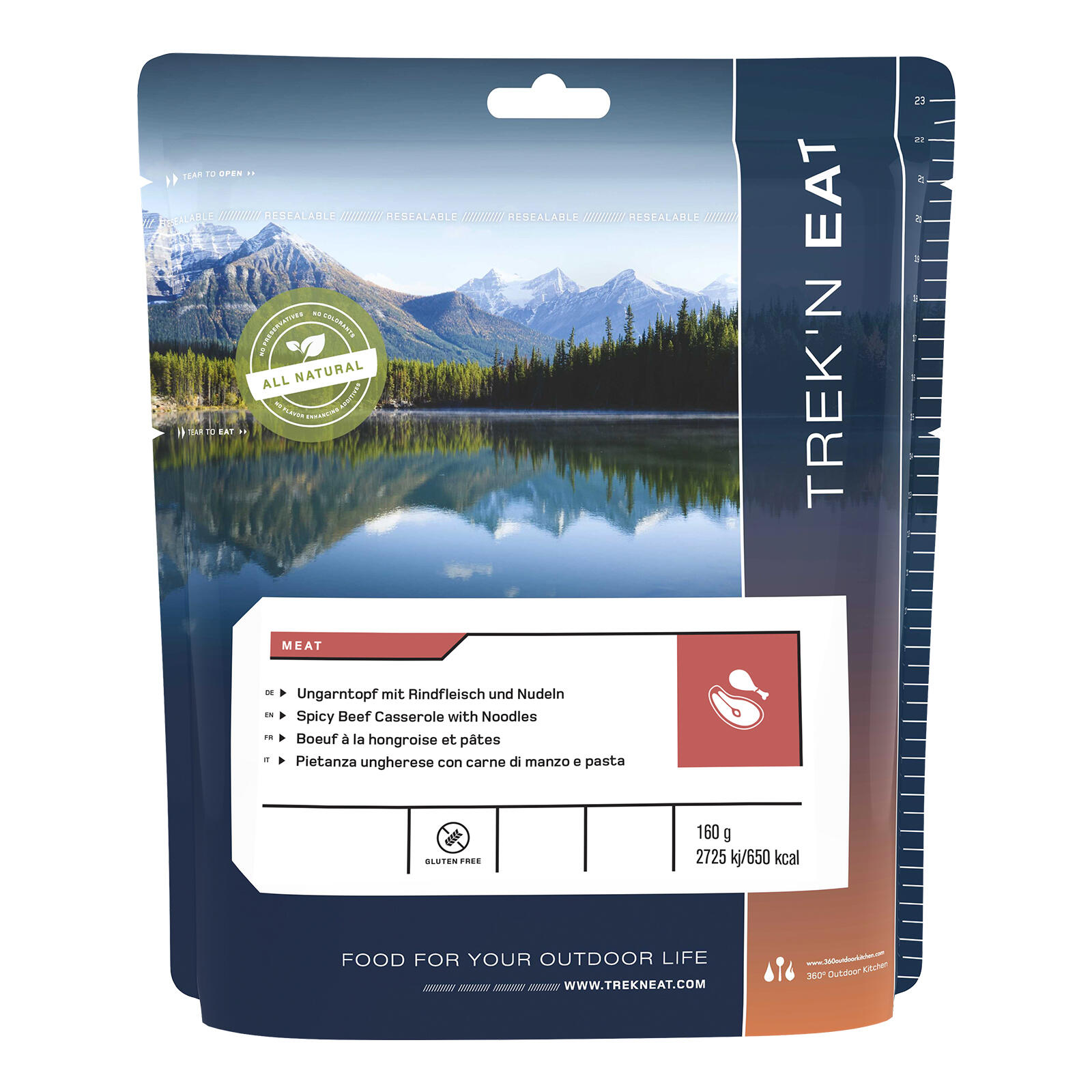TREK'N EAT Trekking voedsel voeding Hongaarse pot Rundvlees noedels Outdoor maaltijd