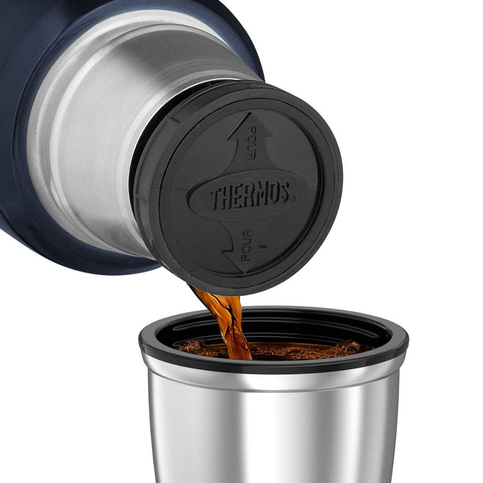 Thermoskan King vacuümfles 0,47L fles vacuümkan thee schroefdop 3/5