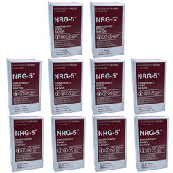 10 x NRG-5 Nourriture de trekking Not Ration Outdoor sans lactose Vegan