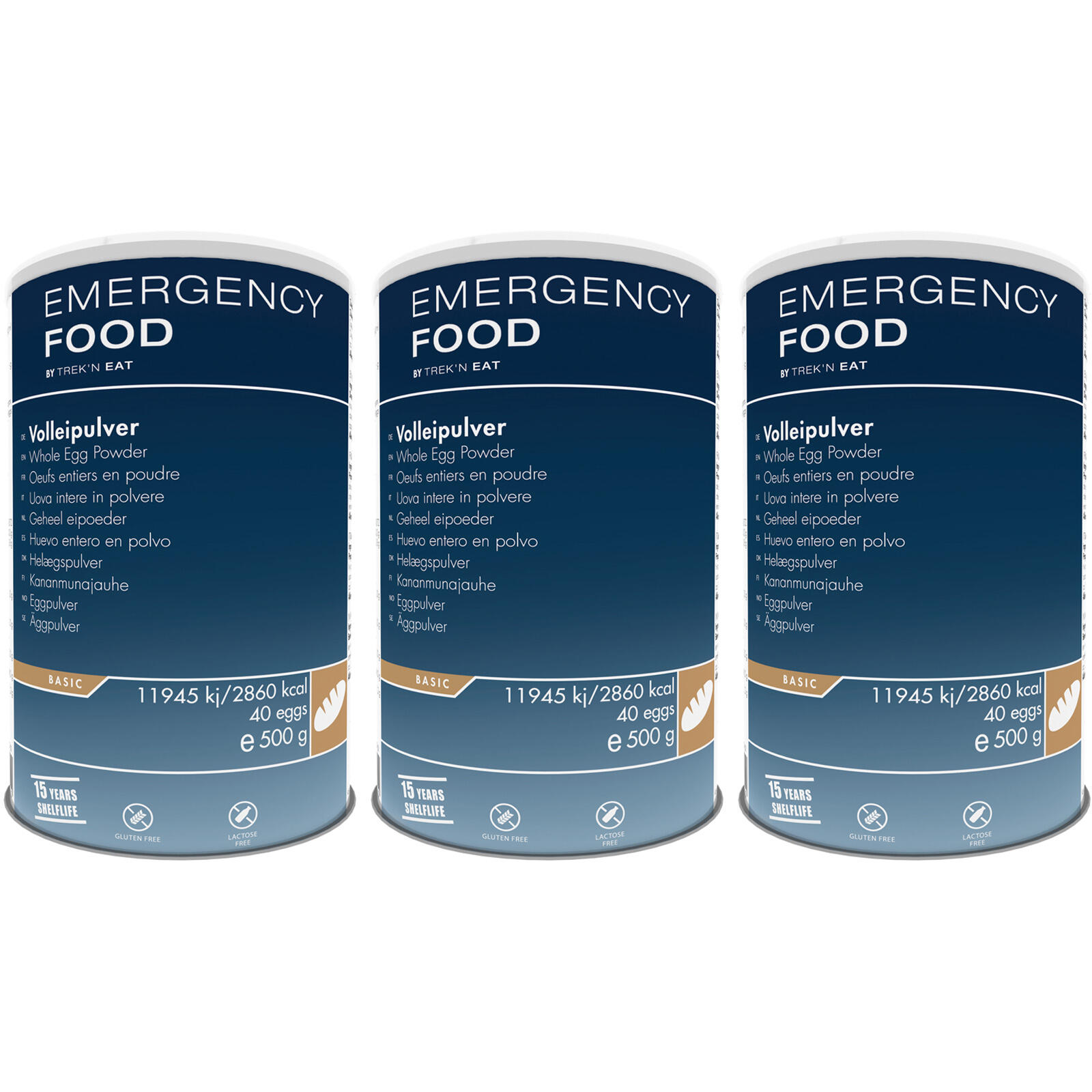 EMERGENCY FOOD 3 x Heel eipoeder Trekkingvoeding Noodrantsoen Outdoorvoeding Eieren Vegetarisch