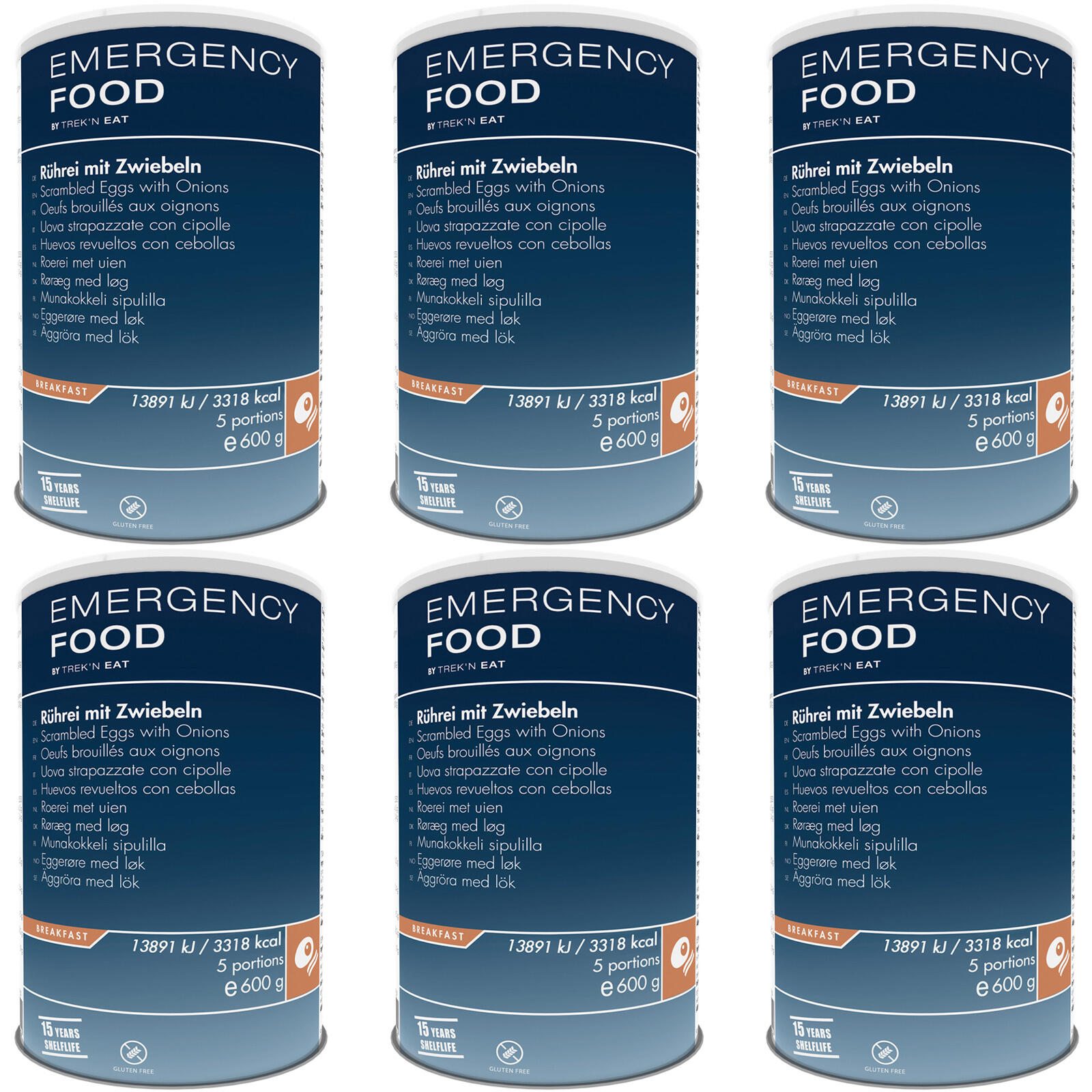 EMERGENCY FOOD 6 x uova strapazzate Cibo da trekking Pasto outdoor Vegetariano