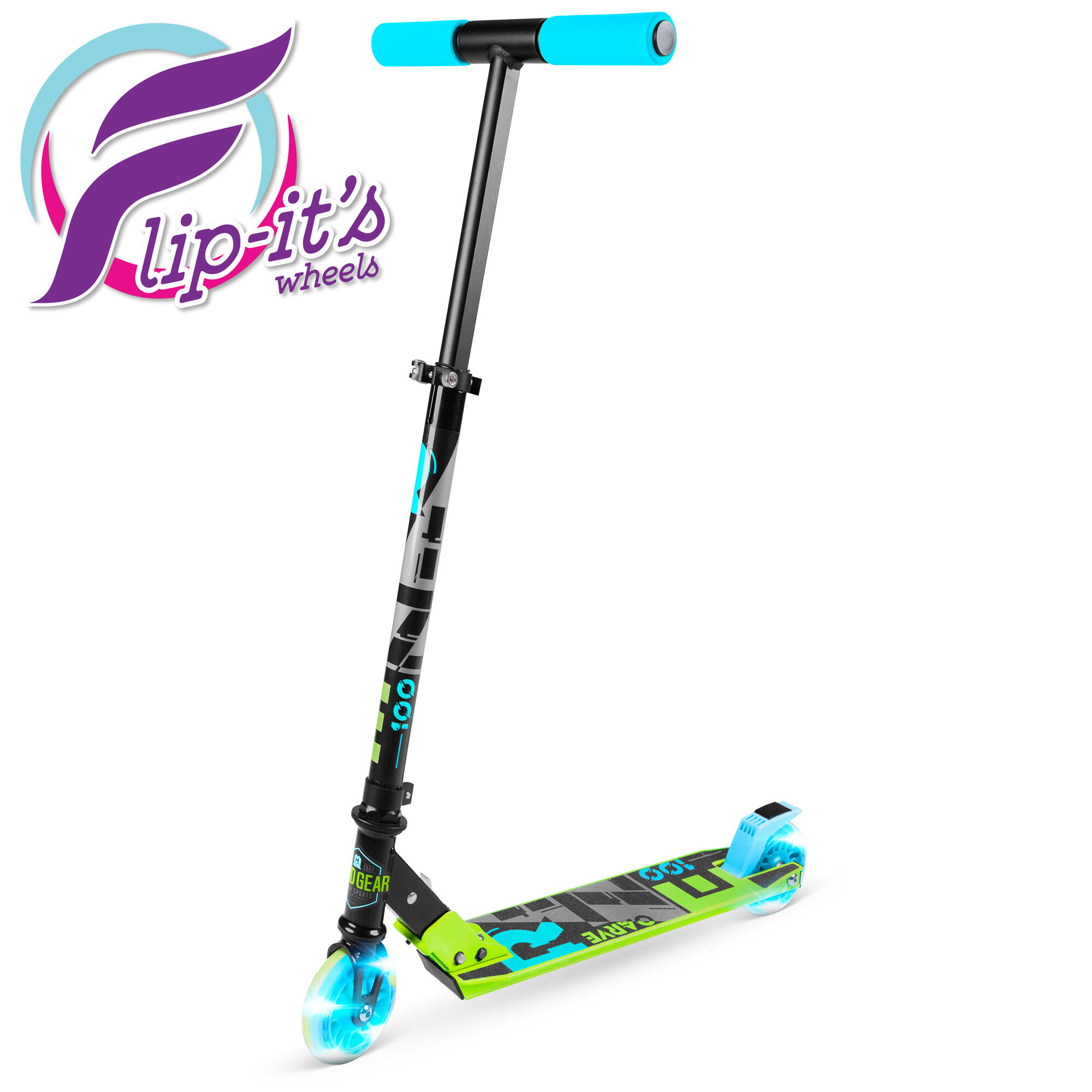 MADD GEAR CARVE RIZE LIGHT UP WHEEL SCOOTER – AGES 3 YEARS+ - WAVES 1/8