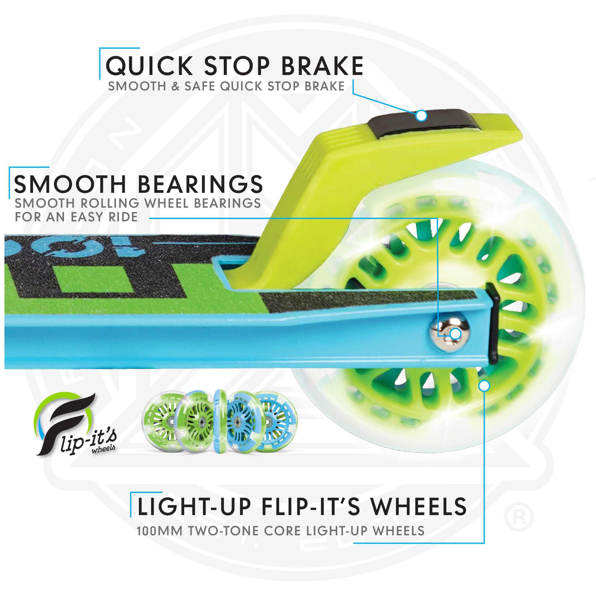 MADD GEAR CARVE RIZE LIGHT UP WHEEL SCOOTER – AGES 3 YEARS+ - WAVES 6/8