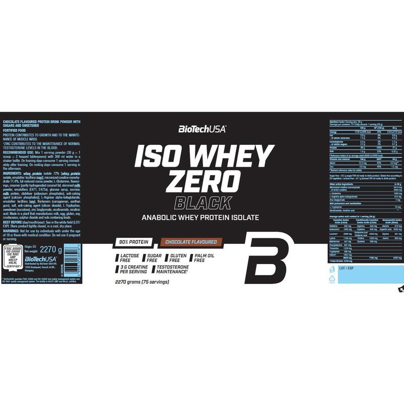 Iso Whey Zero Black (2270g) - Chocolate