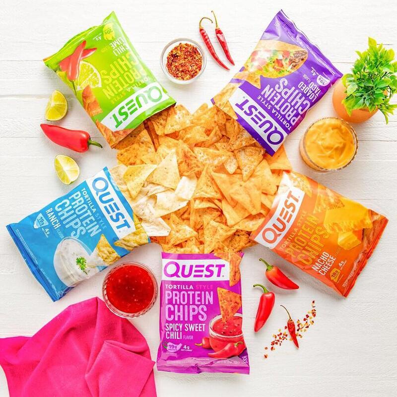 Quest Protein Chips - NACHO CHEESE - TORTILLA STYLE 8 PACKS