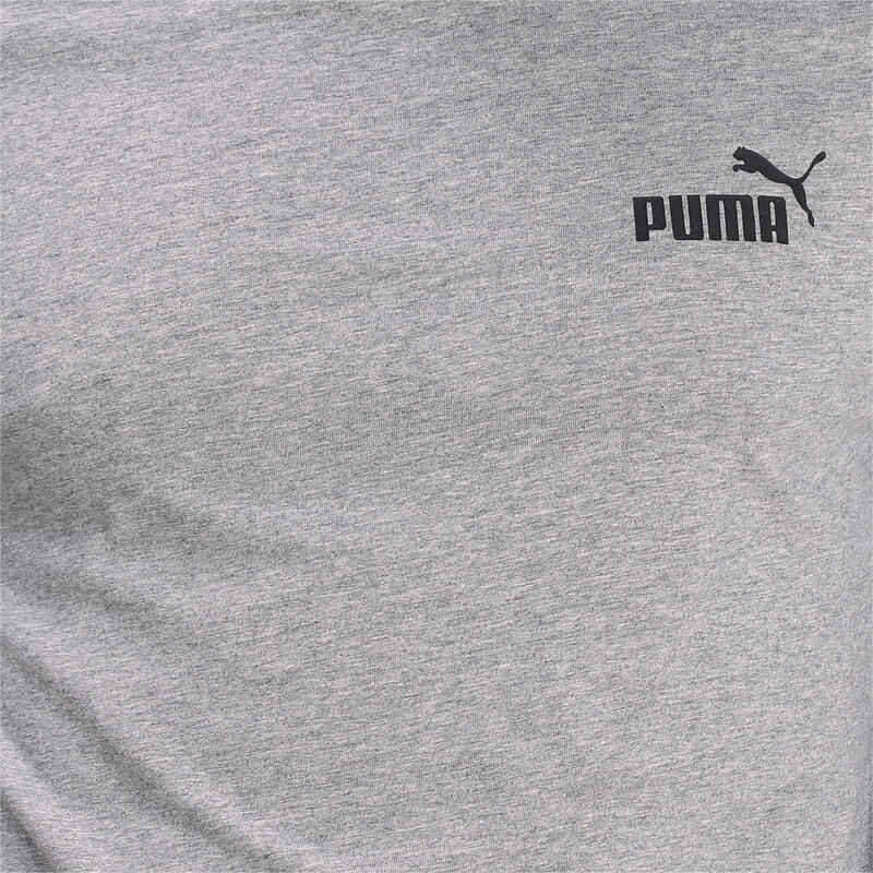 Camiseta Essentials Small Logo Hombre PUMA Medium Gray Heather