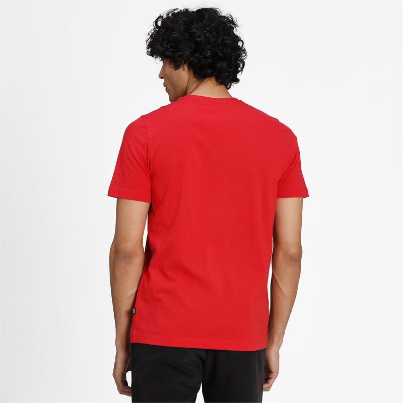 Essentials T-shirt heren met klein logo PUMA High Risk Red Cat