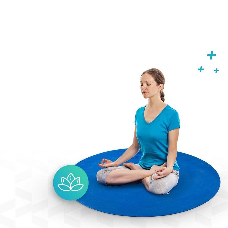 Ronde yoga mat anti slip - Fitness en sport matten zacht en 6mm dik