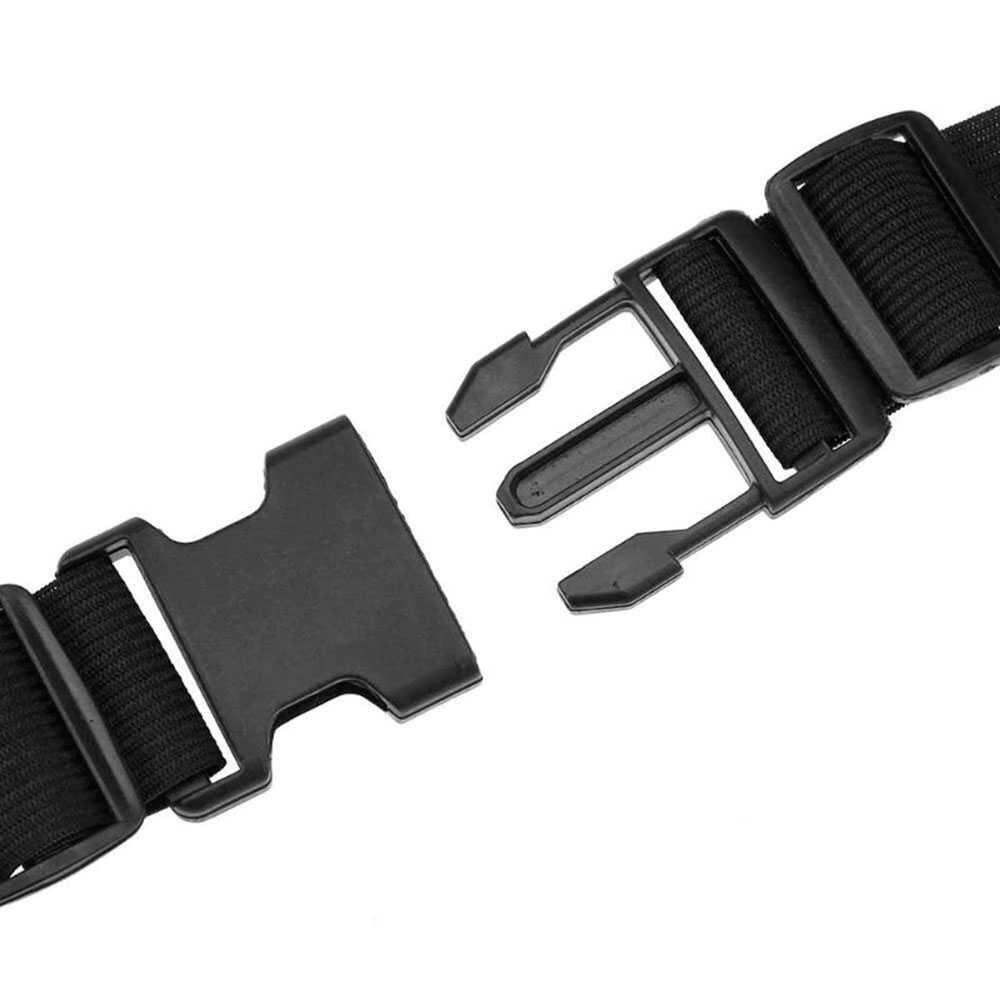Riñonera Deportiva Ajustable Negra con Bolsillo elástico con cremallera 4/5