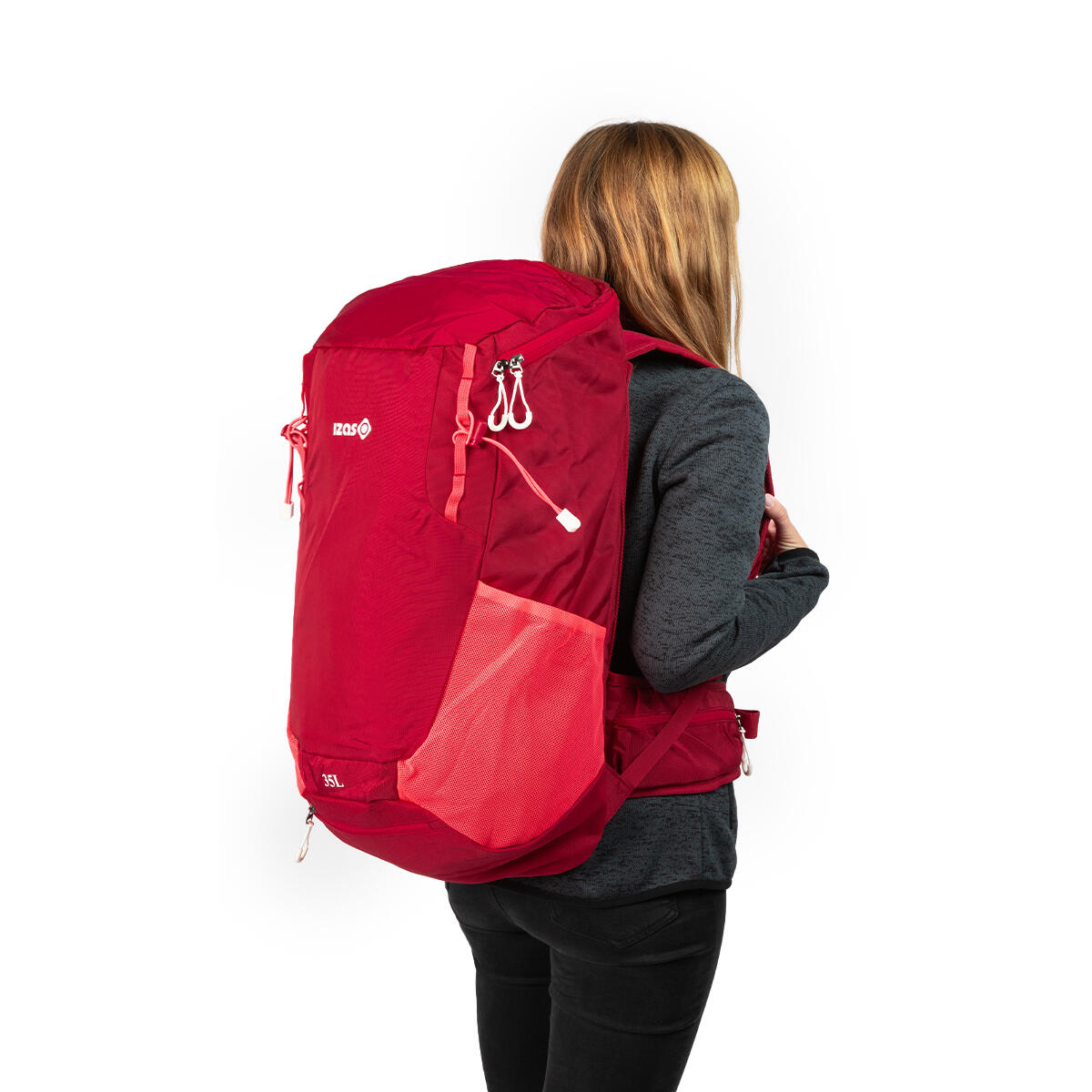 Mochila Trekking y senderismo Izas Novax L II, multibolsillos capacidad 35L 3/4