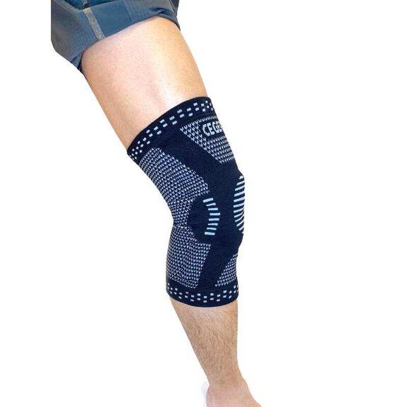 KNEE SLEEVE GEL 2-STAYS - BLUE/BLACK