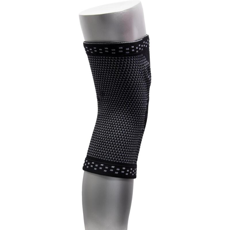雙支撐矽膠護膝套筒 - 藍/黑色