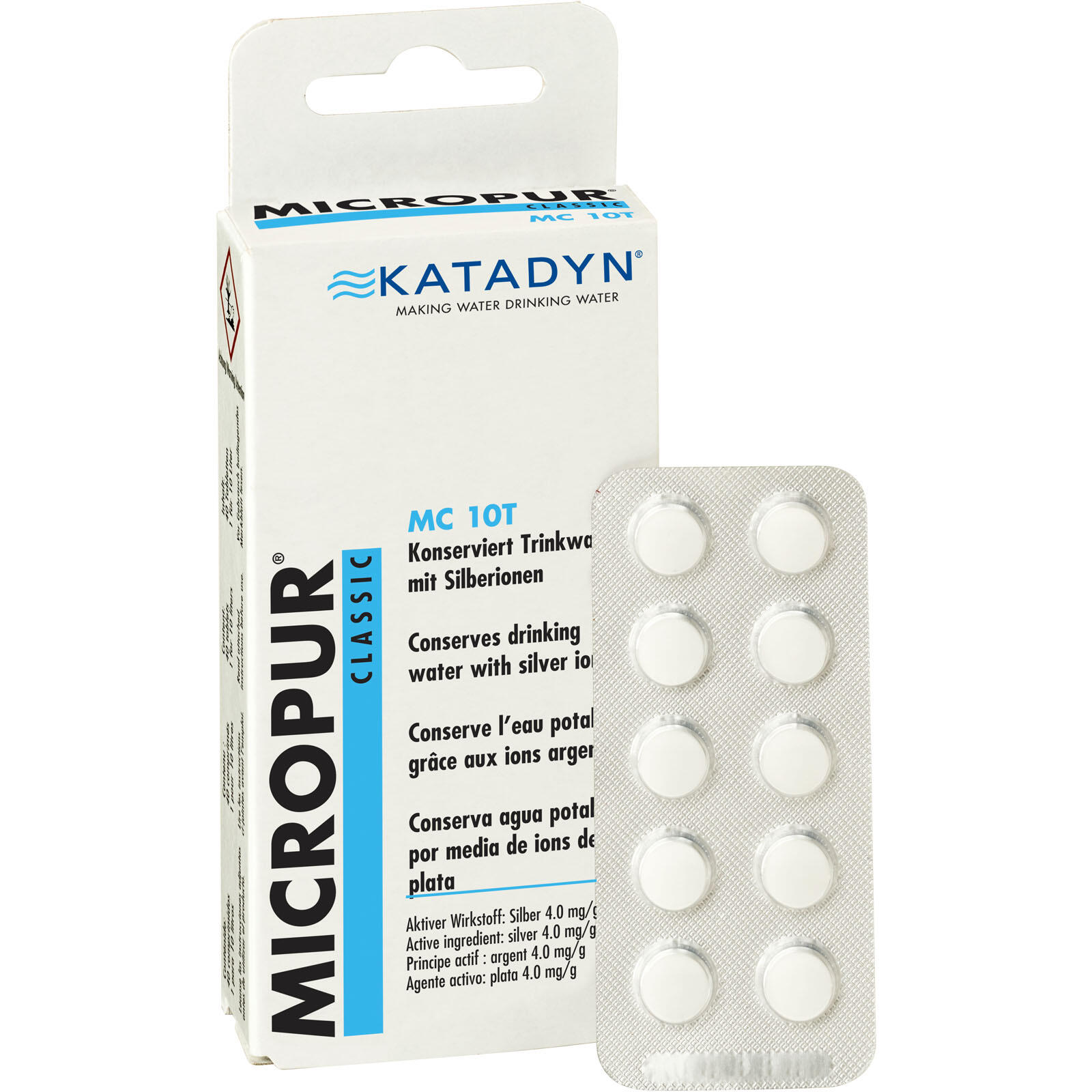 Classic MC 10T Tabletten Trink Wasser Aufbereitung Konservierung Silber 2/3
