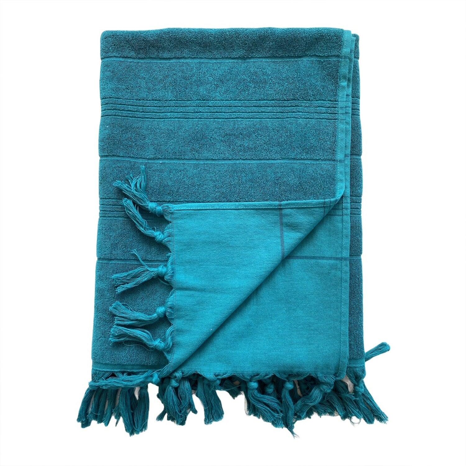 Le Comptoir De La Plage - Serviette Hammam Éponge Lake 140x180 330g/m² - Serviette - Bleu - 48 Xl - Decathlon