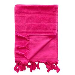 Serviette Hammam éponge Fuchsia 140x180 330g/m²