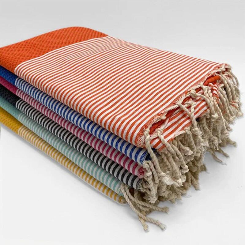 Fouta nid d'abeille traditionnelle Jaune 100x200 190g/m² - Mikanda Tournesol