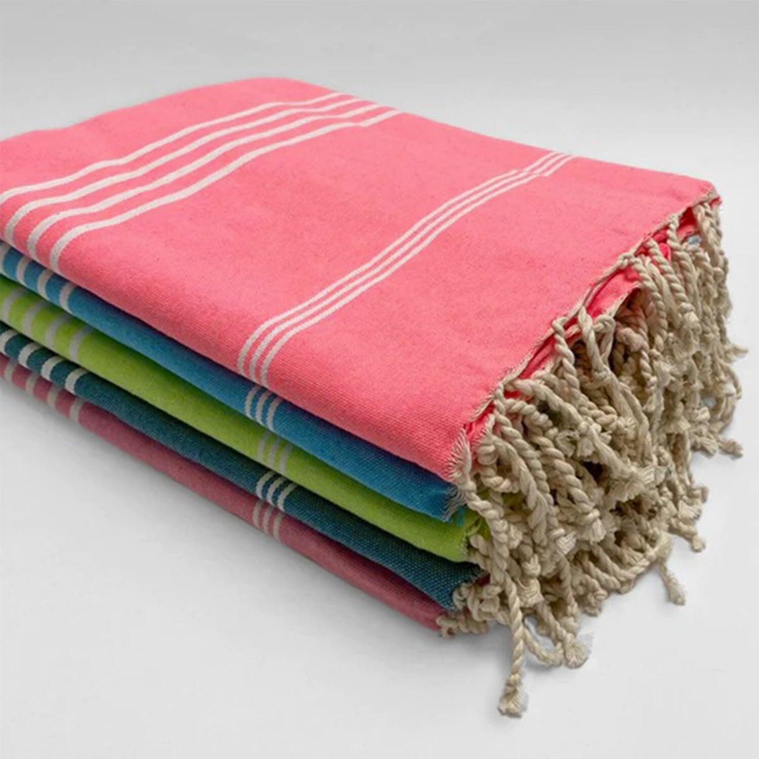 Fouta traditionnelle en coton 100x200 cm Kolora 3/3