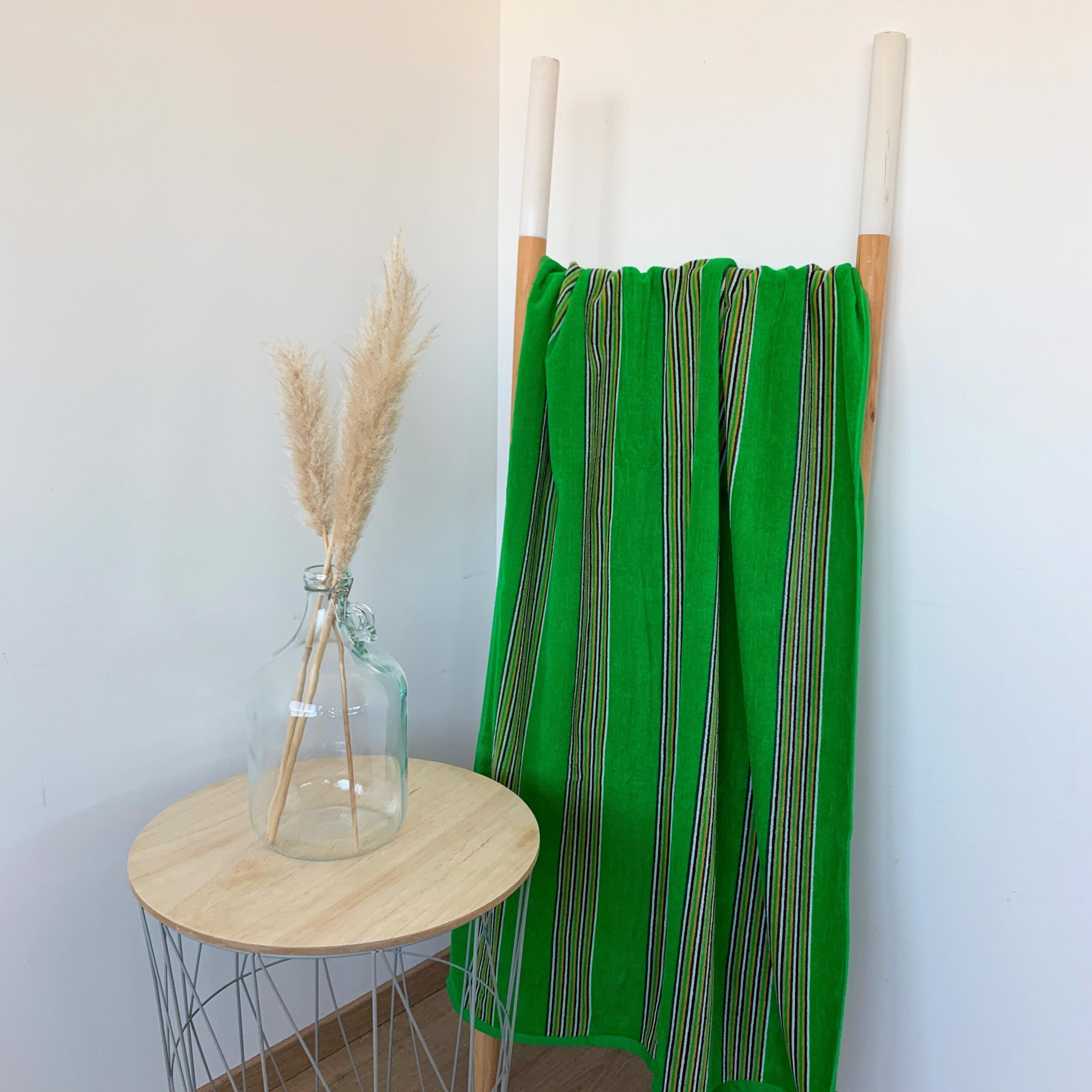 Telo Mare Spugna Velluto Jacquard Verde 90x170 400g/m² - Milonga Mare 3/3