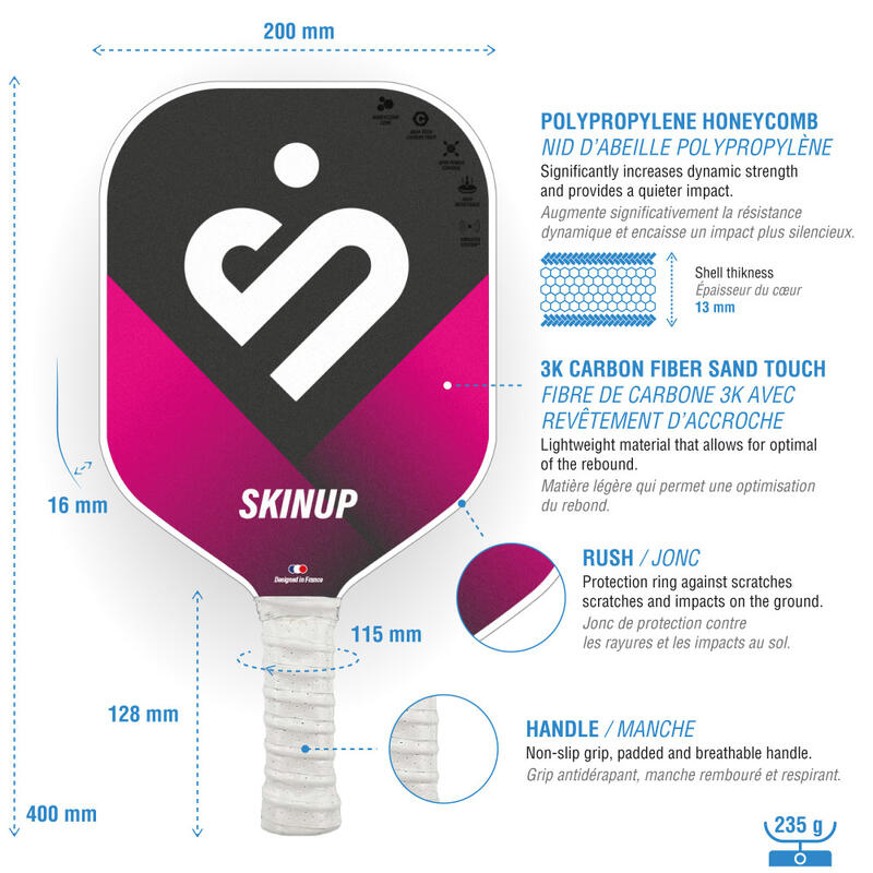 Raccetta Pickleball Adulti Smart e Pro 3k