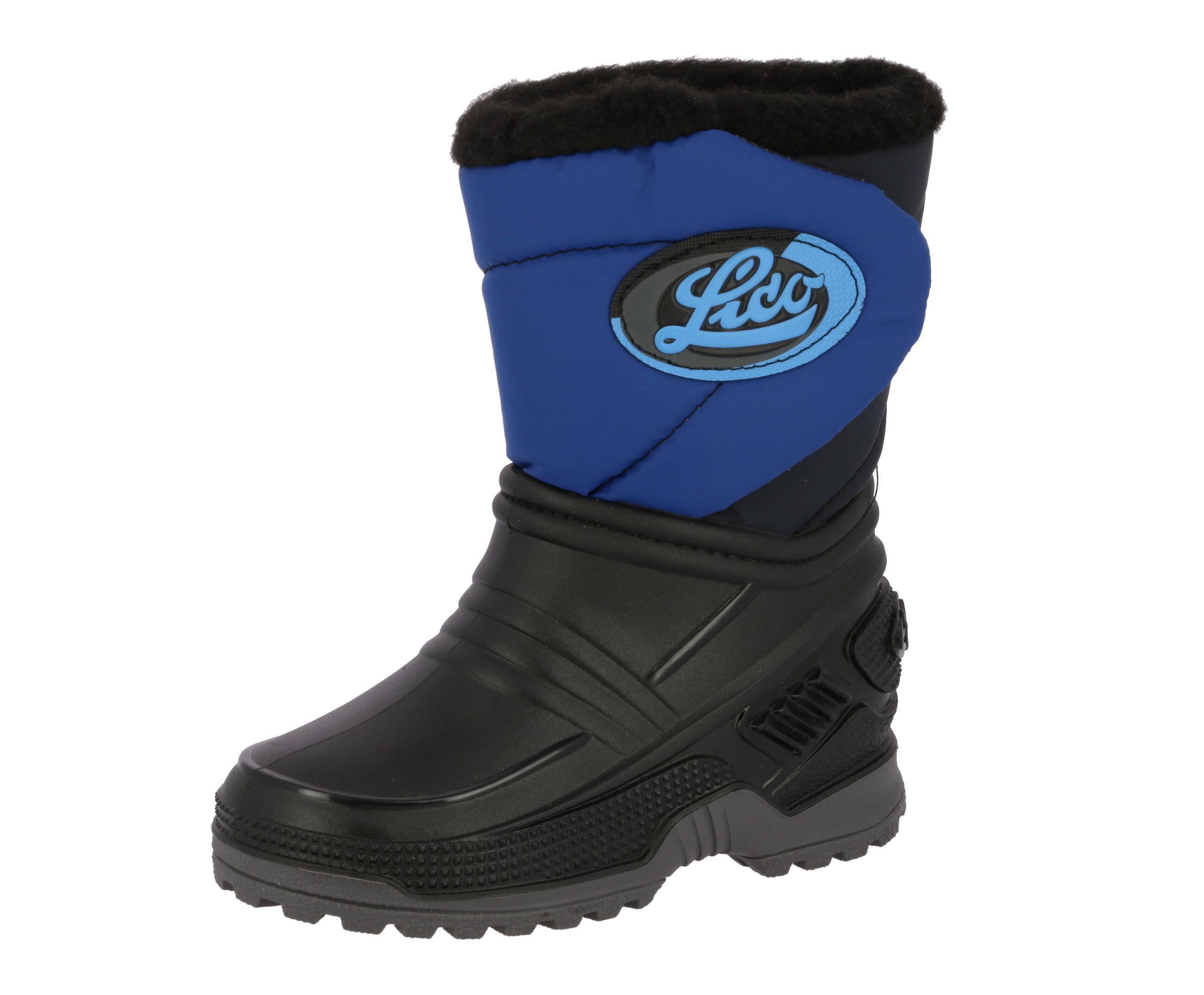 LICO LICO Terra Rubber Boots Boys Blue Velcro Warm Lining